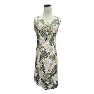 90s - 00s Pacific Legend Apparel plumeria floral print sleeveless dress . M